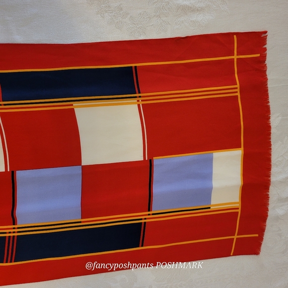 HATTIE CARNEGIE luxury silk vintage scarf wrap ultimate vintage New York lux - Picture 5 of 17